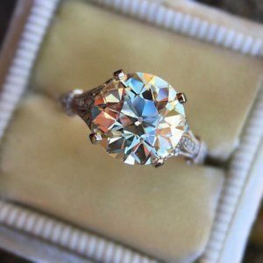 NEW 925 Sterling Silver 4ct Solitaire Diamond Ring